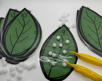 Caterpillar Egg Counting | Preschool Centers Counting Game | Ready to Go Busy Bag | Count to 10 | Count to 20