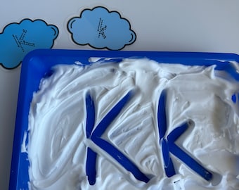 Cloud Writing | Sensory Writing | Letter Practice | Sensory Bin Activity