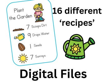 Plant the Garden Sensory Bin Digital Download Cards Only