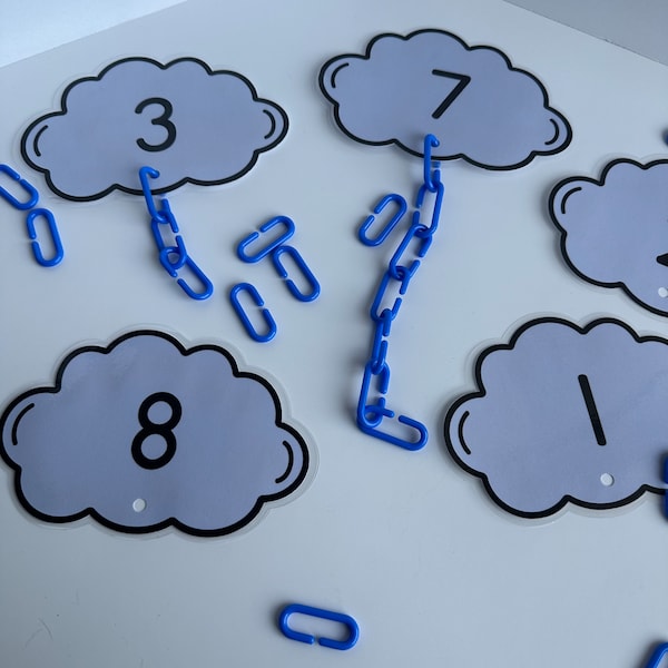 Linking Raindrop Counting | Count to 10 | Count to 20 | Preschool Weather Unit | Homeschool Learning