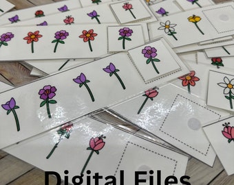 Flower Pattern Digital Download Cards