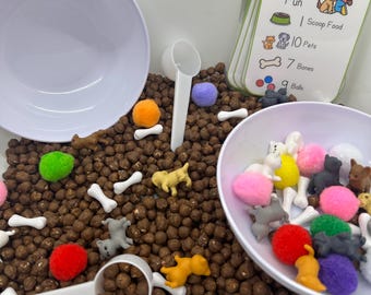 Furry Friends | Pet Care Sensory Bin | Veterinary Sensory Bin | Preschool Classroom Game | Homeschool Learning | Counting Preschool Game