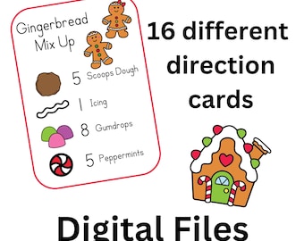 Gingerbread Mix Up Bin Digital Download Cards Only