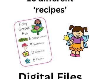 Fairy Garden Sensory Bin Digital Download Cards Only