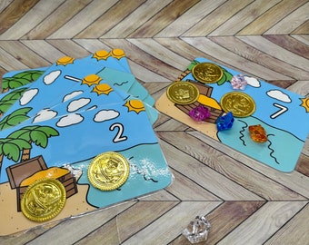 Pirate Treasure Counting | Count 1-10 | Ready to Use Busy Bag | Centers