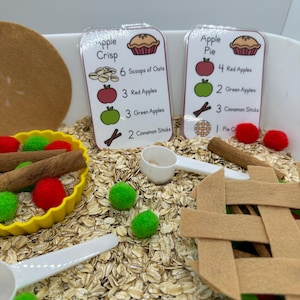 Make an Apple Pie  | Sensory Bin | Preschool Apple Unit Study Game | Homeschool Learning