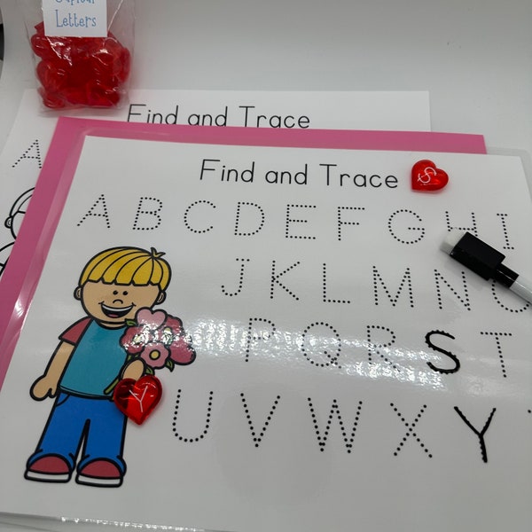 Valentine’s Find and Trace | February Find and Trace | Homeschool Valentine’s  Unit