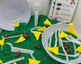 Football Touchdown  | Sport Sensory Bin | Sensory Bin | Preschool Classroom Game | Homeschool Learning | Counting Preschool Games