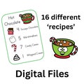 Hot Chocolate Bin Digital Download Cards Only