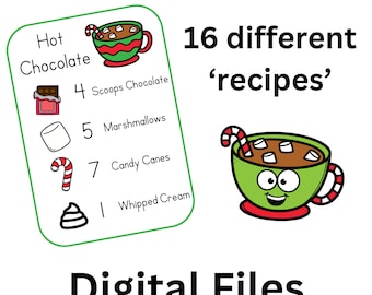 Hot Chocolate Bin Digital Download Cards Only