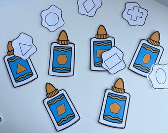 Glue Bottle Shape Matching | Early Learning Matching Activity | Ready to Use Centers