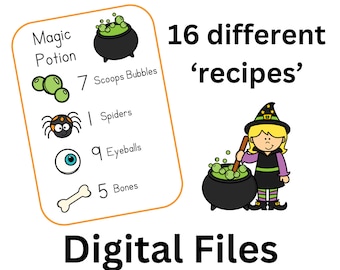 Magic Potion Sensory Bin Digital Download Cards Only