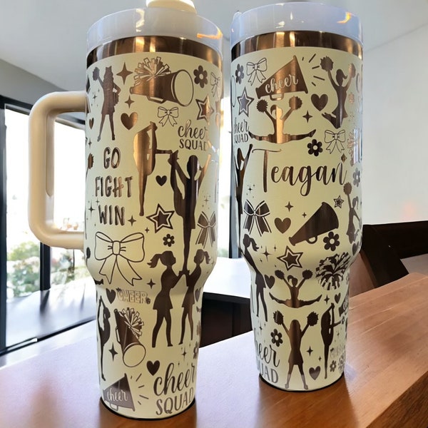 Cheerleading tumbler| Cheer gift|Gift for class| Gift for dancer| Cheerleading team gift| Cheer 40oz tumbler| Tumbler for girls|Water bottle