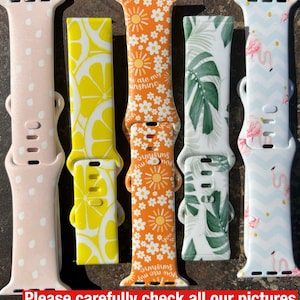 Summer watch band|New watch band|Flamingo watch band|Lemon watch band|Tropical watch band|Tropical flowers|Tropical places watch band|Band