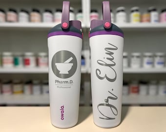 Personalized Pharmacist Owala Water Bottle, Engraved PharmD Gift, Custom Pharmacist Name Tumbler, Pharmacy Graduation Gift, Pharmacist Gift