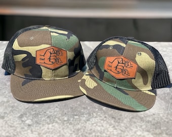 Fist pump hat|Dad son hat|Fathers day gift|Gift for dad|Daddy gift|Matching hat|Hat for daddy|Kids fist hat|Name hat|Kids name hat HBrP