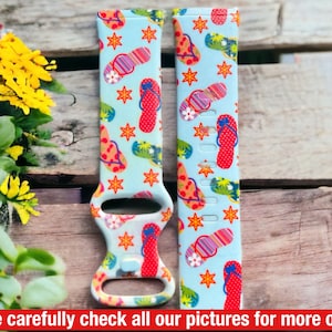 Flip flops smart watch band| beachy smart watch band| cute smart watch band| Galaxy smart watch band| Fitbit versa watch band| summer decor