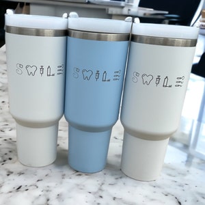 Dental tumbler|Tooth tumbler|40oz water bottle|Dental hygienist gift|Gift for office|Christmas gift for dental hygienist|Dental coffee mug