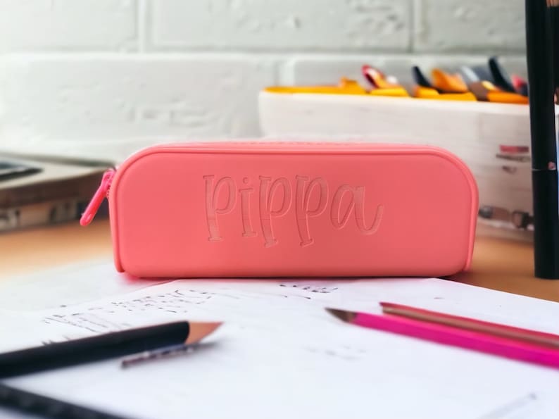 Name pencil bag|Pencil storage for kids|Personalized pencil case|Back to school supply|Personalized supply|Kids personalized item|Girls case image 1