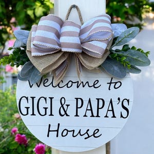 Front Door Decor | Grandparents Sign | Welcome To Grandma And Grandpa&#39;s House | Front Door Sign | Grandparents Wreath | Grandparents Gift