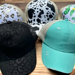 Ponytail hat|Blank hats|Leopard hats|Hat for girls|Women hats|Cheetah hat|Baseball cap|Summer hat|Messy hair hat|Hat for messy hair|