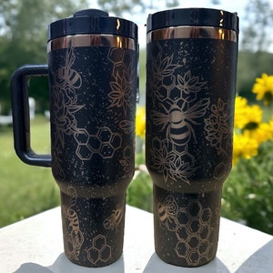 Bijenbeker|Lentebeker|40oz bijenbeker| Zomerse waterfles| Beker van 40 oz|Cadeau voor leraar| Leraarcadeau| Honingbijbeker|Waterfles