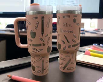 Gift for Teacher|End of year teacher gift|Teacher Christmas gift|40oz Teacher tumbler|Tumbler for teacher|Personalized teacher gift|40oz cup