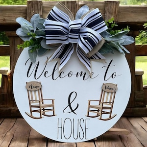 Grandparent Door Hanger|Front Door Sign|Gift for Grandparents|Front Door Decor|Grandparent door sign|gift for grandma|grandparents gift