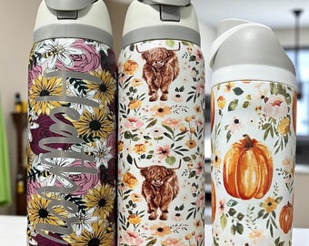 Waterfles van 24 oz | Waterfles van 32 oz | Waterfles van 16 oz | Gepersonaliseerde beker| Koeienbeker| Aangepaste kinderbeker| Beker