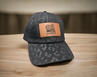 Girls baseball hat|Girls sun hat|girls summer hat|girls cheetah print hat|Little miss sunshine hat|Cute hat for girls|baseball hat for her