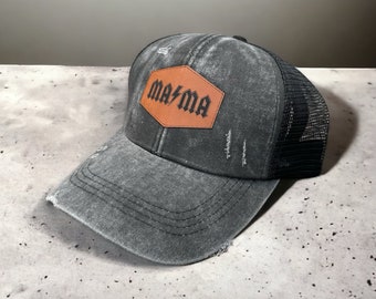 Sombrero de mamá/Sombrero de mamá/Sombrero de madre/Regalo para mamá/Sombrero de mamá rockera/Sombrero negro/Sombrero de cola de caballo/Sombrero personalizado/Sombrero para ella/Sombrero nuevo/Sombrero personalizado/Sombrero lindo