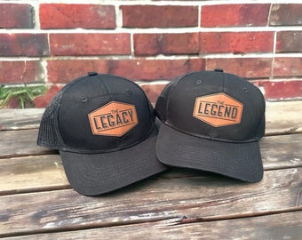 Fathers day gift|Dad son matching hats|Dad son hats|Matching hat|Fathers day matching hat|Legend legacy|Dad son trucker hats|Hat set