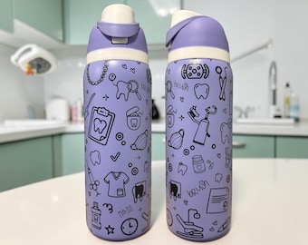Dental water bottle|Dental hygienist tumbler|Gift for Dental hygienist|Gift for dentist|Dental40oz tumbler|30oz Dental bottle|Dental week