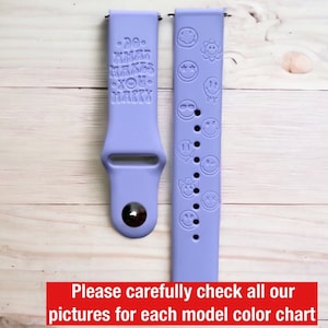 Happy watch band|Smile watch band| Groovy watch band|Retro engraved watch band|Purple watch band|Retro watch band for galaxy|New watch band