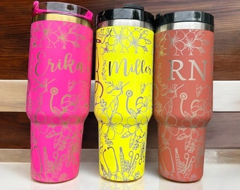 Vaso de enfermera/Vaso para enfermera/Copa de enfermera de 40 oz/Copa para RN/Regalo de la escuela de medicina/Regalo para enfermera/Regalo de la semana de la enfermera/Apreciación de la enfermera/Vaso BSN