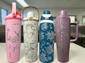 Personalized Nurse Owala Water Bottle | Custom Engraved Tumbler | RN Nurse Appreciation Gift | Nursing Graduation Gift | Floral Stethoscope