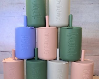 Taza personalizada para niños / Taza para sorber / Taza para niños / Taza personalizada / Taza sin BPA / Taza para niños nuevos / Tazas para niños / Tazas para niñas / Regalo de cumpleaños para niños