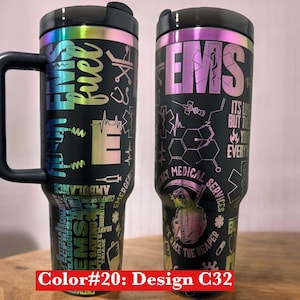 EMS tumbler| Paramedic water bottle|40oz First responder cup|EMS water bottle|EMS gift| Emergency medical services personalized cup