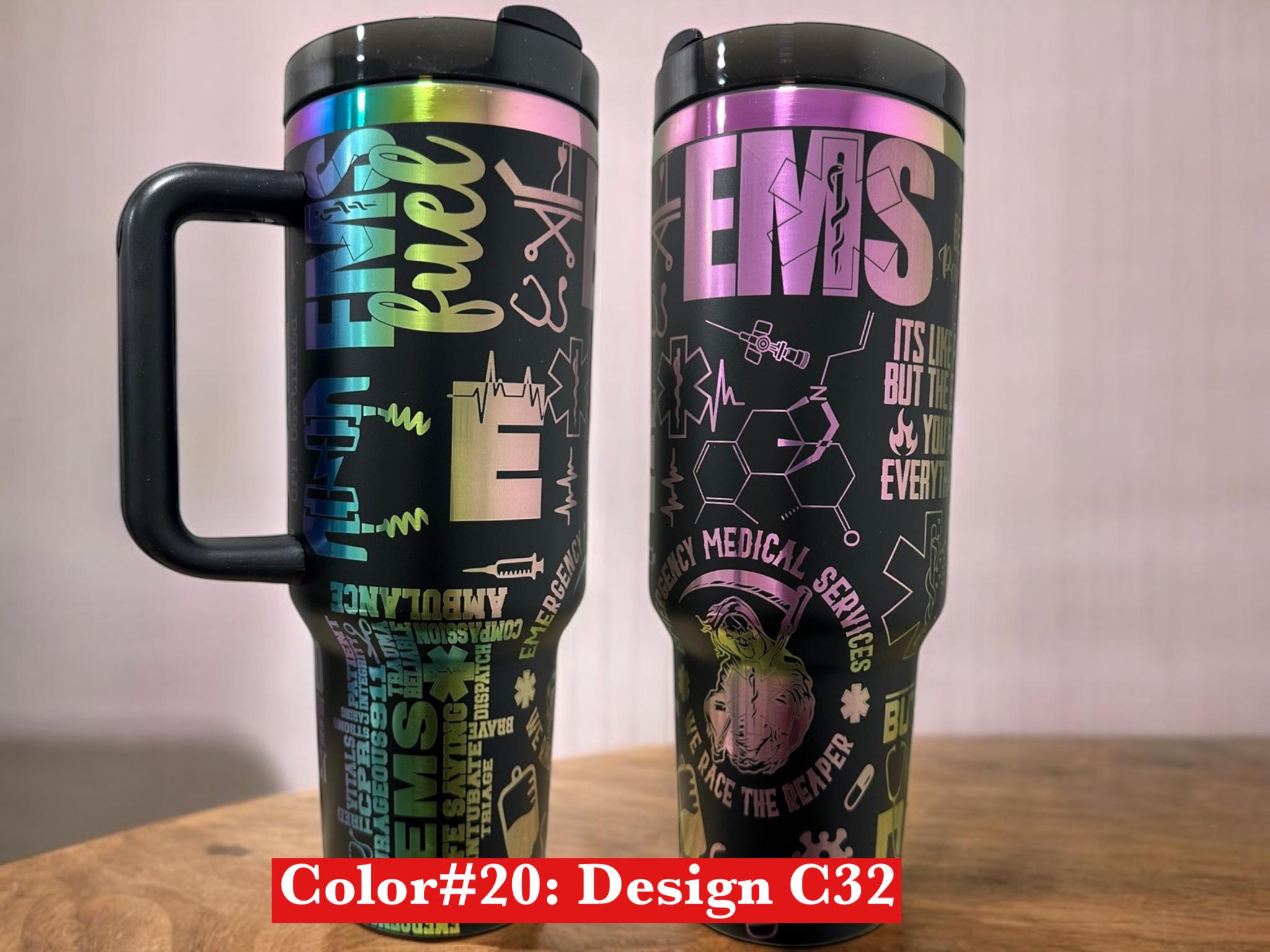 EMS tumbler| Paramedic water bottle|40oz First responder cup|EMS water bottle|EMS gift| Emergency medical services personalized cup