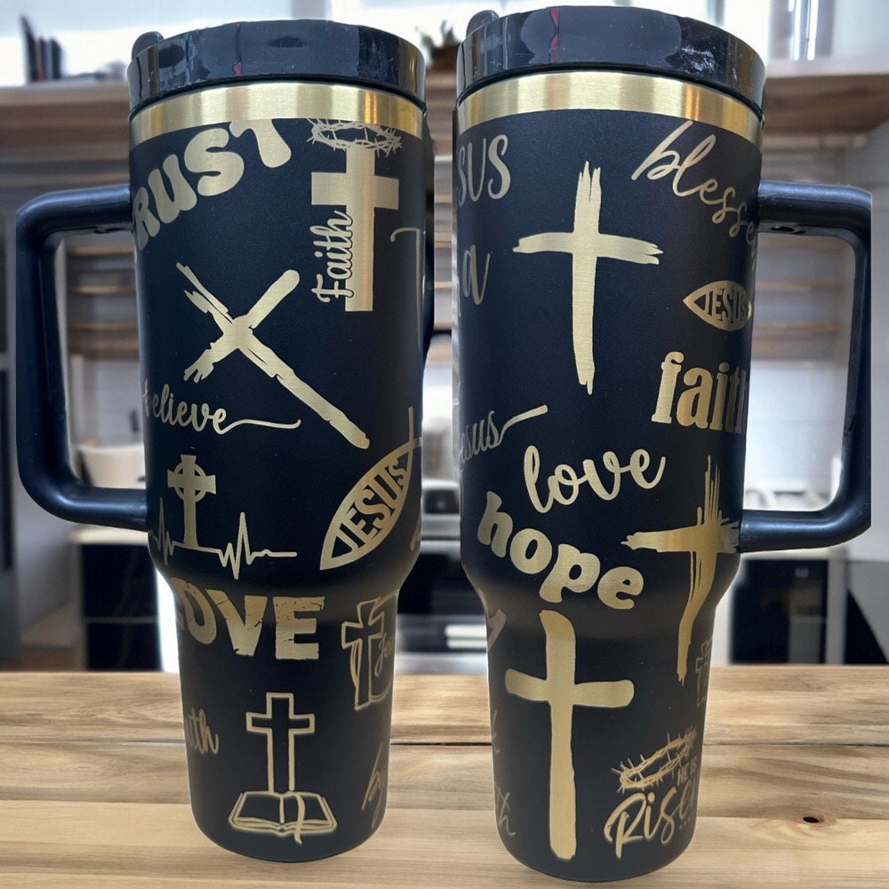 Faith Tumbler|cross Tumbler|christian Tumbler|40 Ounce Faith