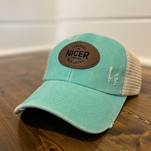 Sarcastic Funny Hat | Sassy Hat| Gifts for her| Women&#39;s Gift| Joke Gift|women&#39;s ponytail hat|Gift for her|leather patch hat | Mom Hat