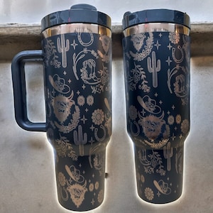 Western tumbler|Cow tumbler|Cute western tumbler|Birthday gift for friend|Western water bottle|Punchy water bottle|Rose gold water bottle