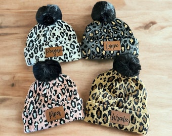 Leopard beanies|Cheetah winter hat|Kids beanies|Beanies for kids|Adult winter hat|Winter hat for kids|Newborn beanies|Toboggan beanies|