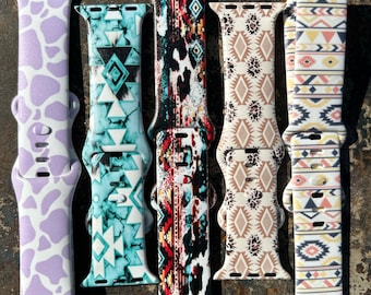 Cowhide watch band|Aztec watch band|Galaxy watch band|Fitbit versa watch band|Cow watch band|Western watch band|Watch band|Soft watch band