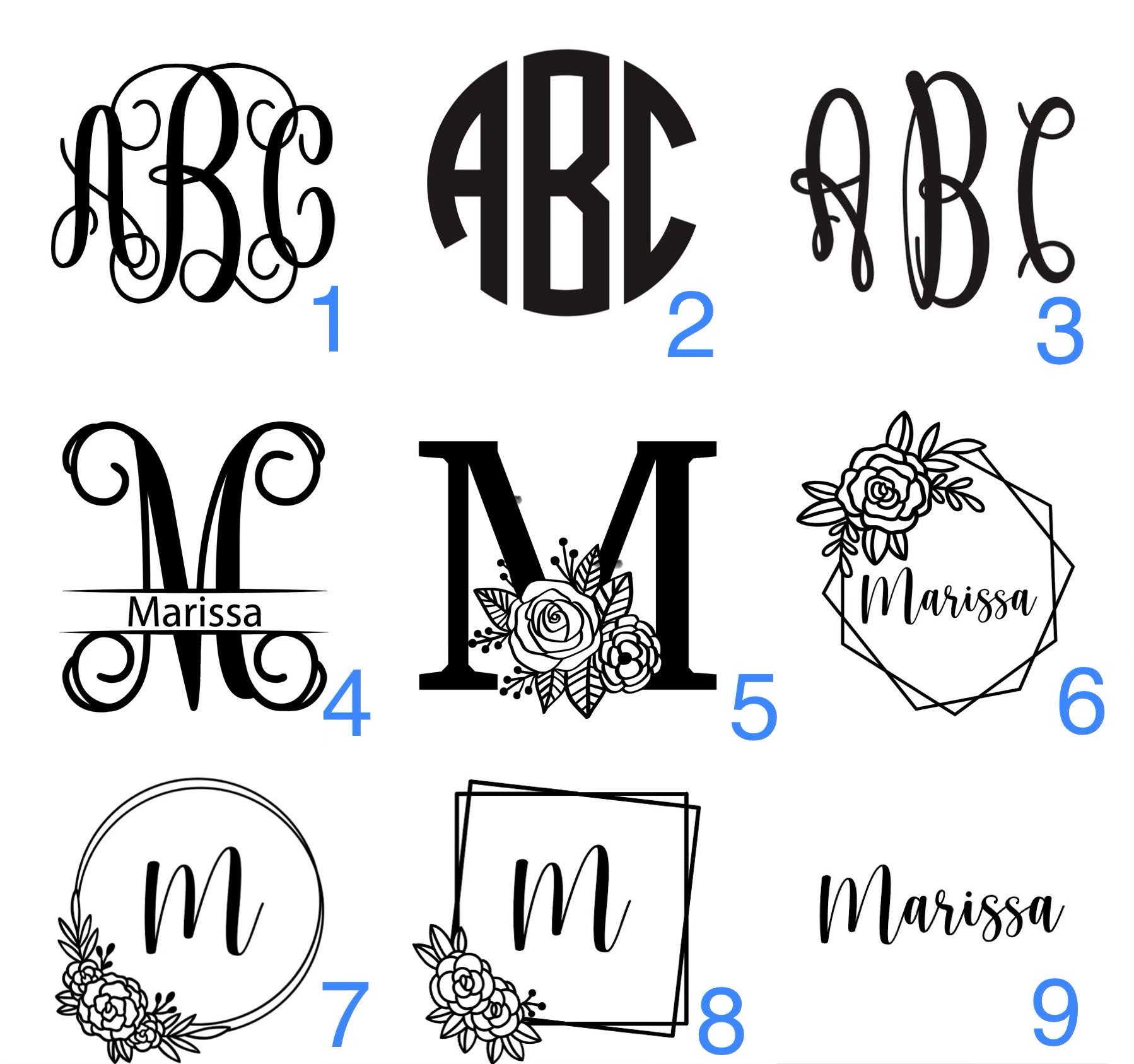 Monogram Tumblermonogram 40 Oz Tumbler With Handlemonogram Etsy