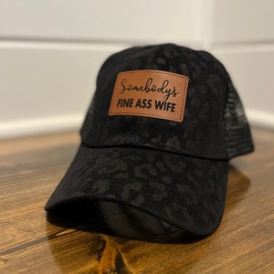 Wife ponytail hat|Wife baseball cap|Wifey ponytail hat| Hat for her| New hat| Leopard ponytail hat|Ponytail hat|Cute wife hat| Gift for her|