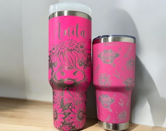 Beker voor hooglandkoeien|Waterfles voor Highland-koe|40 ounce koewaterfles|Cadeau voor koeienliefhebber|Koeienwaterfles|Kruidenbeker|Cadeau voor haar|40 oz