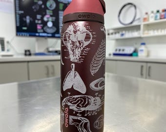 Gepersonaliseerde Owala waterfles voor dierenartsen, gegraveerd cadeau voor dierenartsassistenten, drinkbeker voor diergeneeskunde, cadeau met gepersonaliseerde naam voor dierenartsen, cadeau voor dierenliefhebbers