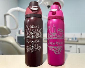 Dental Owala water bottle|Dental hygienist tumbler|Gift for Dental hygienist|Gift for dentist|Dental40oz tumbler|Dental bottle|Dental week