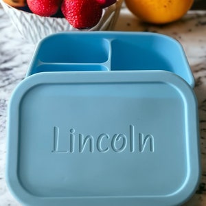 Kids lunch box|Silicone lunch box for kids|Personalized lunch box for kids|Kids name lunch box|Kids food storage|Kids food container|Name